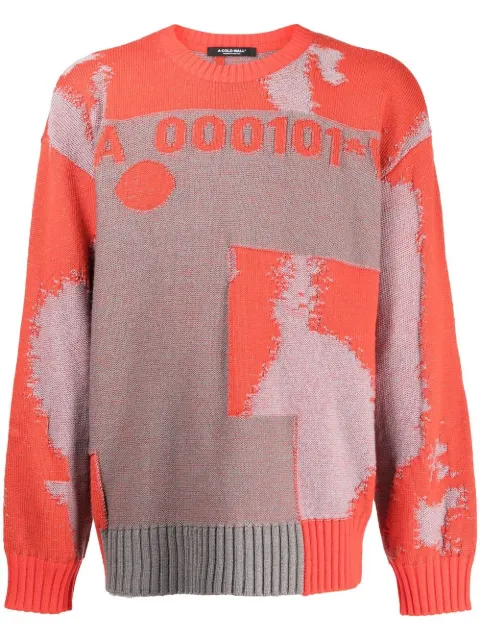 A-COLD-WALL* Erosion oversize jumper Red ACWMK077