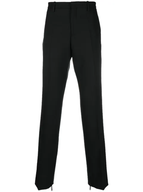 Off-White paperclip-detail straight-leg trousers Black OMCA196C99FAB001