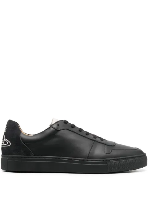 Vivienne Westwood logo-print calf leather sneakers Black 75020002ML002T