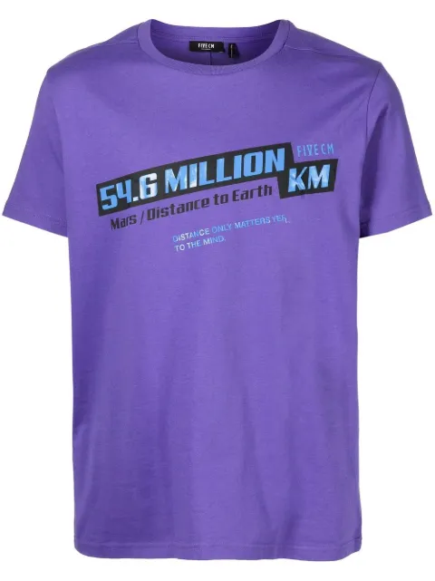 FIVE CM Mars to Earth graphic T-shirt Purple 5CXTEF1163U9C