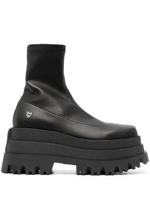 NAKED WOLFE Sassy platform ankle boots Black SASSY