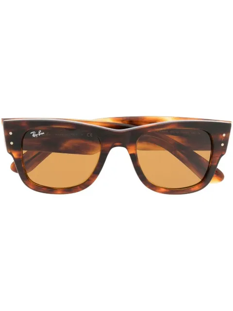 Ray-Ban rectangle-frame sunglasses Brown 0RB0840S5195433