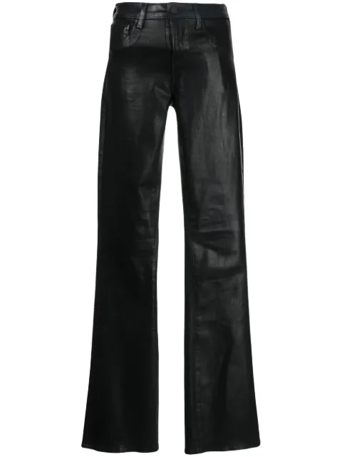 L'Agence Selma boot-cut waxed jeans Black 2700PDDC