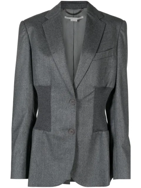 Stella McCartney elastic band single-breasted blazer Grey 650001SNB53