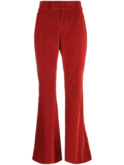 TOM FORD velvet bootcut trousers Red PAW472FAX171