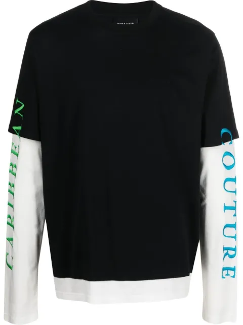 Botter logo print long sleeve T-shirt Black 3026J002