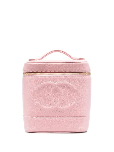 CHANEL Pre-Owned 2004-2005 leather cosmetic case Pink CHA6000B