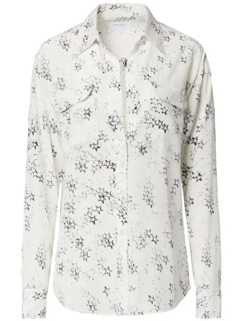 Equipment silk star-print shirt White TE035A9375