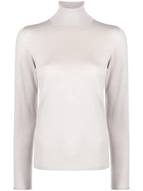 Le Tricot Perugia roll-neck long-sleeve jumper Grey 26008