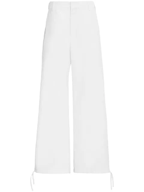 Marni embroidered-logo straight-leg trousers Pink PAMA0390X0UTN903