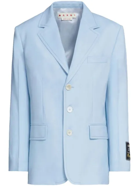 Marni single-breasted wool blazer Blue GIMA0182U2TW839