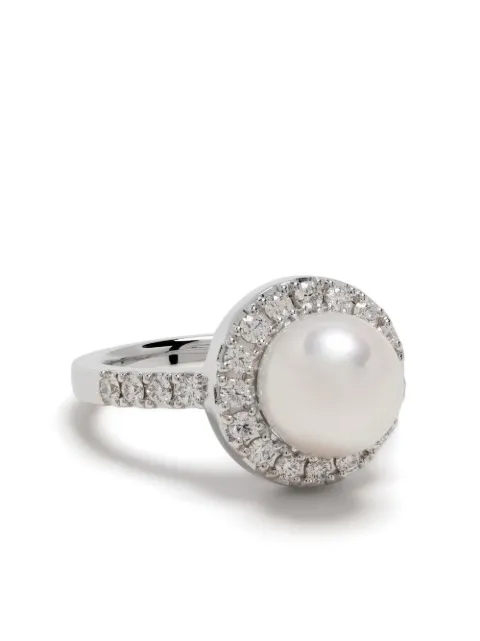 TASAKI 18kt white gold Akoya diamond ring Silver RPI4820W