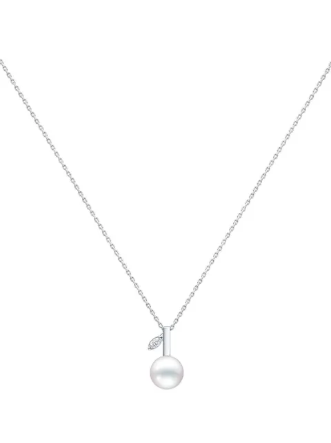 TASAKI 18kt white gold Kugel diamond necklace Silver P17169W