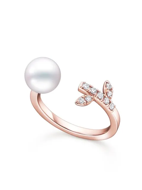 TASAKI 18kt rose gold Kugel Akoya pearl and diamond ring Pink RPI4859S