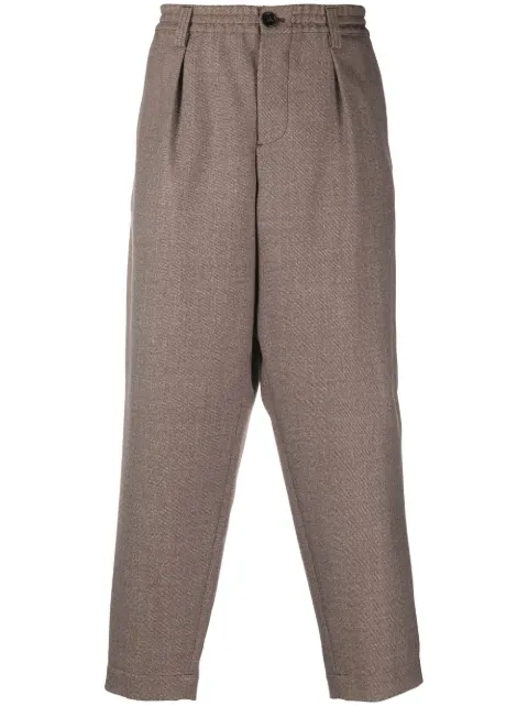 Marni straight-leg wool trousers Brown PUMU0017U1UTW974