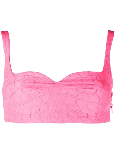 Marco Rambaldi heart-print bralette top Pink SH175TCGN014