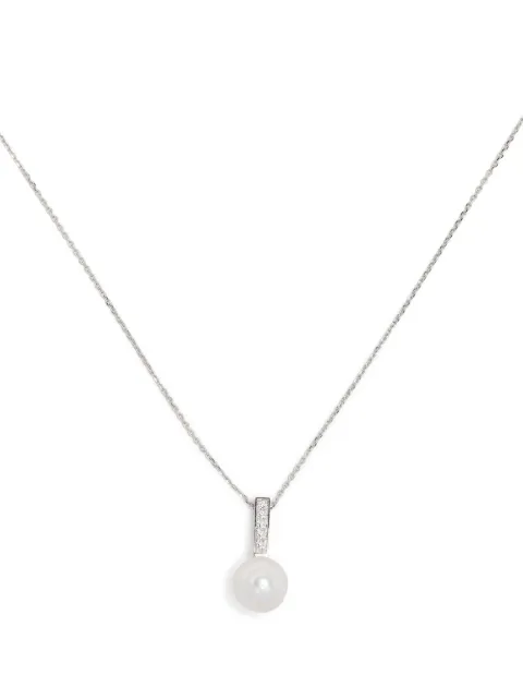 TASAKI 18kt white gold Akoya diamond necklace Silver P17048W