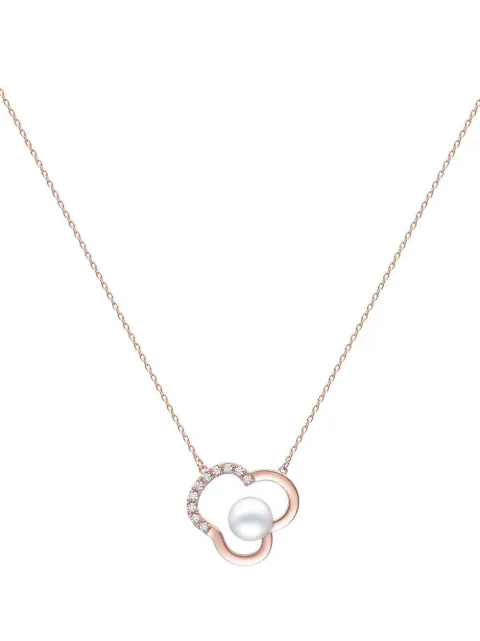 TASAKI 18kt rose gold Chants Akoya pearl and diamond necklace Pink P17171S