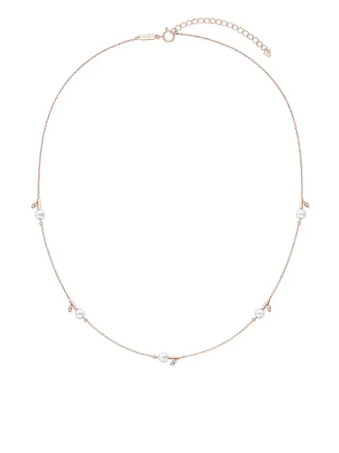 TASAKI 18kt rose gold Kugel pearl and diamond necklace Pink P17170S
