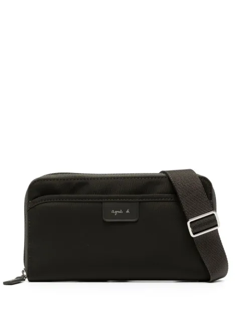 agnès b. logo-patch messenger bag Green O371VNR5