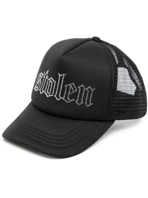 Stolen Girlfriends Club gothic-logo trucker hat Black A156B