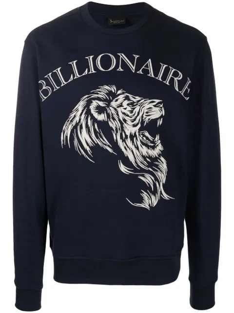Billionaire logo-print detail sweatshirt Blue OABCMJO0904BTE004N