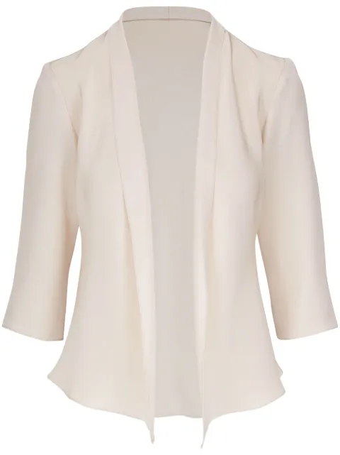Peter Cohen open-front collarless silk jacket Neutrals 3894FPCREAM