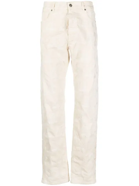 424 bleach-wash straight-leg jeans Neutrals 33424PJ01R226564