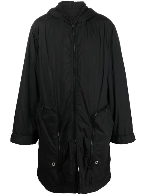 Rick Owens DRKSHDW hooded quilted coat Black DU02B4983ND