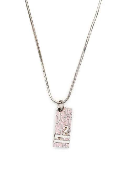 Christian Dior Pre-Owned 2000s Trotter pendant necklace Silver 1500929