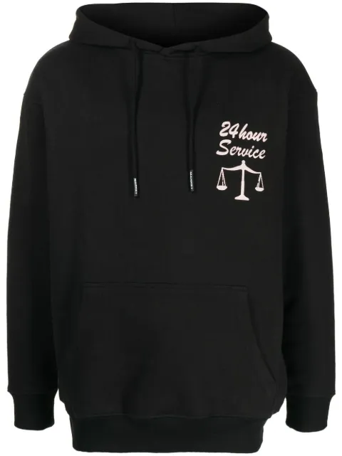 MARKET graphic-print cotton hoodie Black 397000396