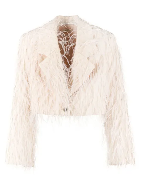 The Mannei Monica cropped blazer Neutrals FW22TMMONICA