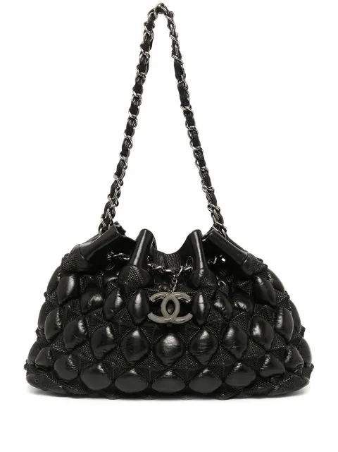 CHANEL Pre-Owned 2009 Metiers d'Art shoulder bag Black ChanelRareMetiersdArtRaisedGeometricPyramidDiamondQuiltedShoulderBag