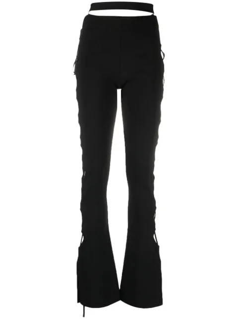 ANDREĀDAMO cut-out flared trousers Black ADFW22PA08770473
