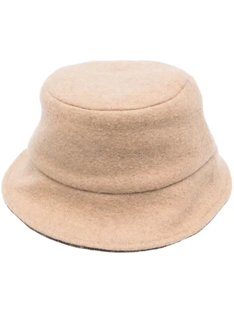 FENDI felted wool-silk bucket hat Neutrals FXQ901AIX1