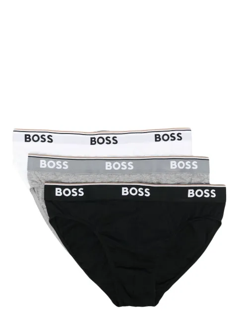 BOSS logo-waistband briefs set of 3 Black 50475273