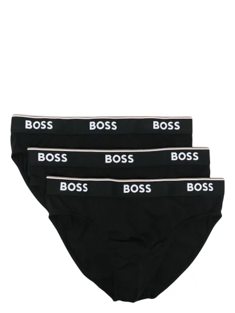 BOSS logo-waistband briefs set of 3 Black 50475273