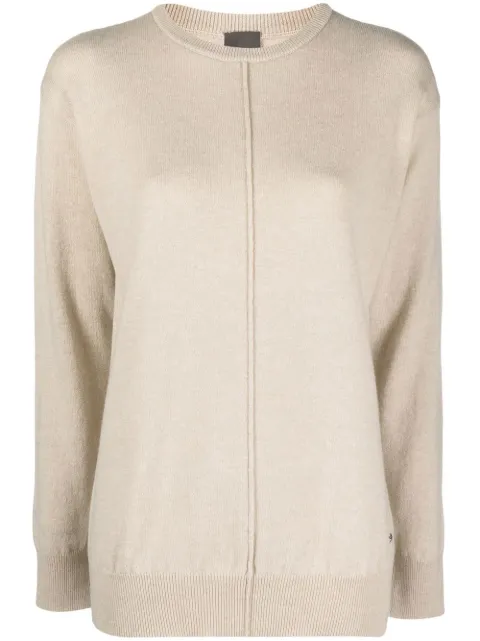 Lorena Antoniazzi front seam knitted sweater Neutrals I22135GM06B2472