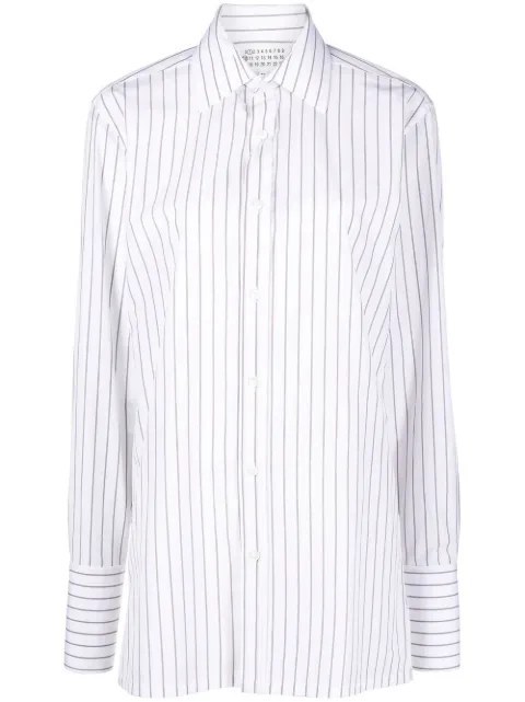 Maison Margiela long-sleeve pinstripe-pattern shirt White S51DL0401S60502