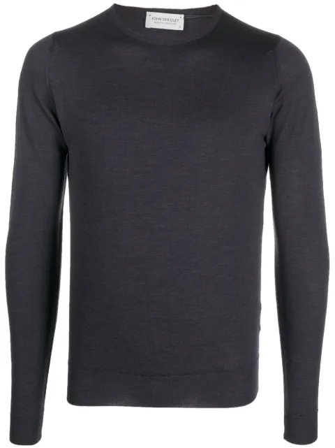 John Smedley Lundy crew neck jumper Grey LUNDY