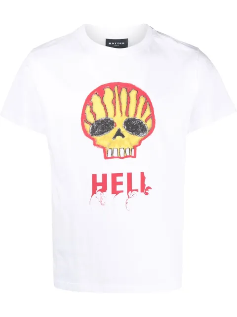 Botter skull-print short-sleeve T-shirt White 3016BJ002