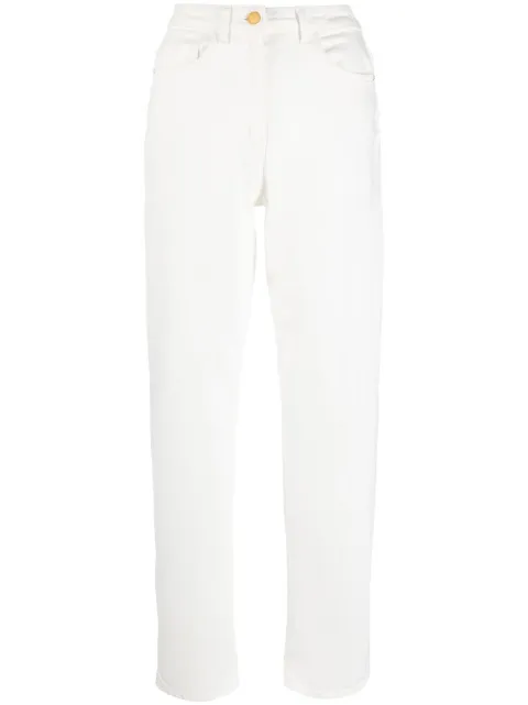 Elisabetta Franchi high-waisted straight trousers White PJ47I26E2
