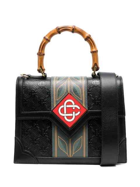 Casablanca Jeanne logo-patch tote bag Black AF22BAG003