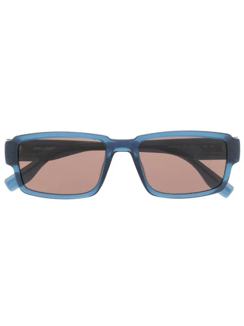 Karl Lagerfeld rectangle-frame logo-print sunglasses Blue KL6070S