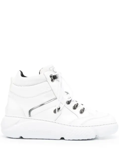 Casadei lace-up leather ankle boots White 25236LVERN