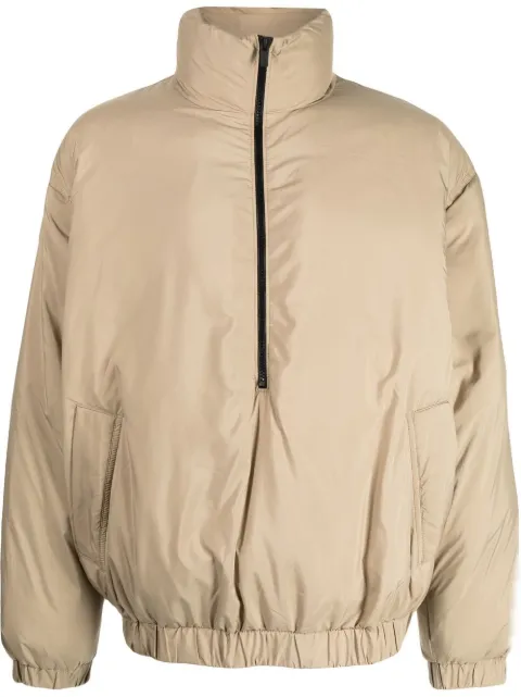 FEAR OF GOD ESSENTIALS zip-up puffer jacket Brown 202BT212063F