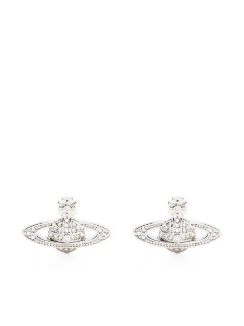 Vivienne Westwood mini Bas Relief Orb crystal-embellished earrings Silver 6202003302P116