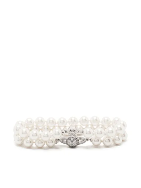 Vivienne Westwood Orb faux-pearl bracelet White 6103006M02P132