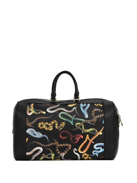 Seletti graphic print holdall bag Black 02371
