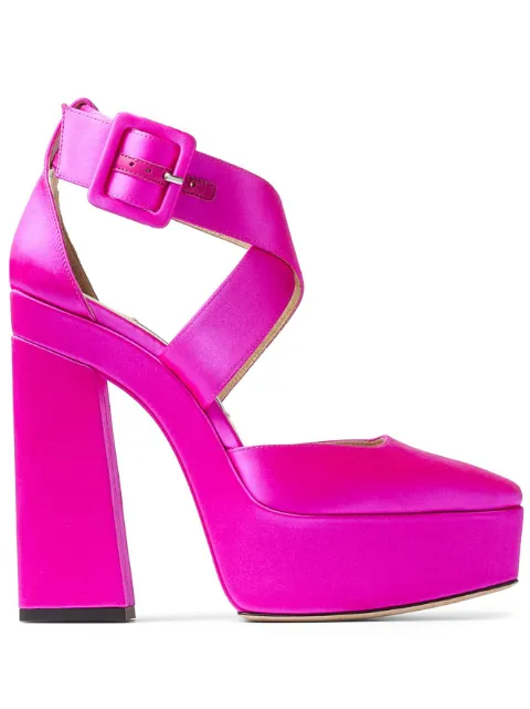 Jimmy Choo Gian 140mm platform pumps Pink GIAN140SAT